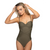 La'mor 36 Full Piece Gathered Front Swimsuit in Olive Green