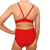 Extra Life Thin Strap Swimsuit in Plain Red