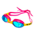 Spurt Blaze Sil 6 Junior Goggle in Pink and Yellow with Blue Lens and Medium Tint