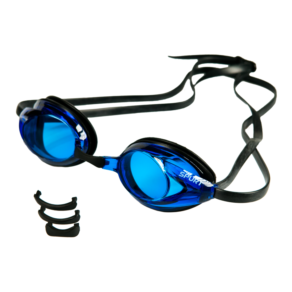 Spurt Optical Correction N2 Senior Swimming Goggle in Black with Blue Lens and Medium Tint