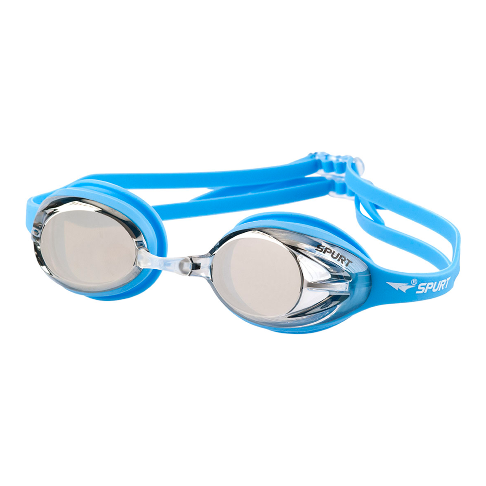 Spurt Crush N3 Senior Goggle in Light Blue with Mirror Silver Lens and Light Tint