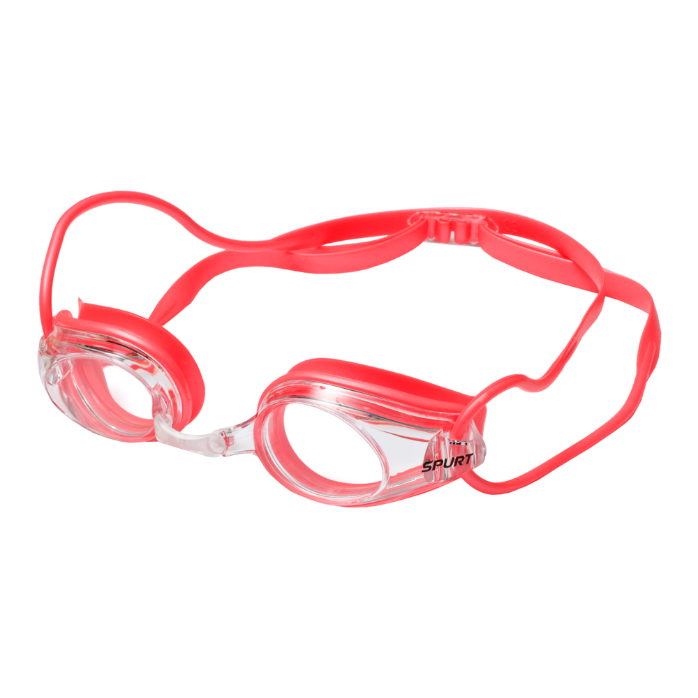 Spurt Intermediate Racer R3 Senior Goggle in Coral with Clear Lens