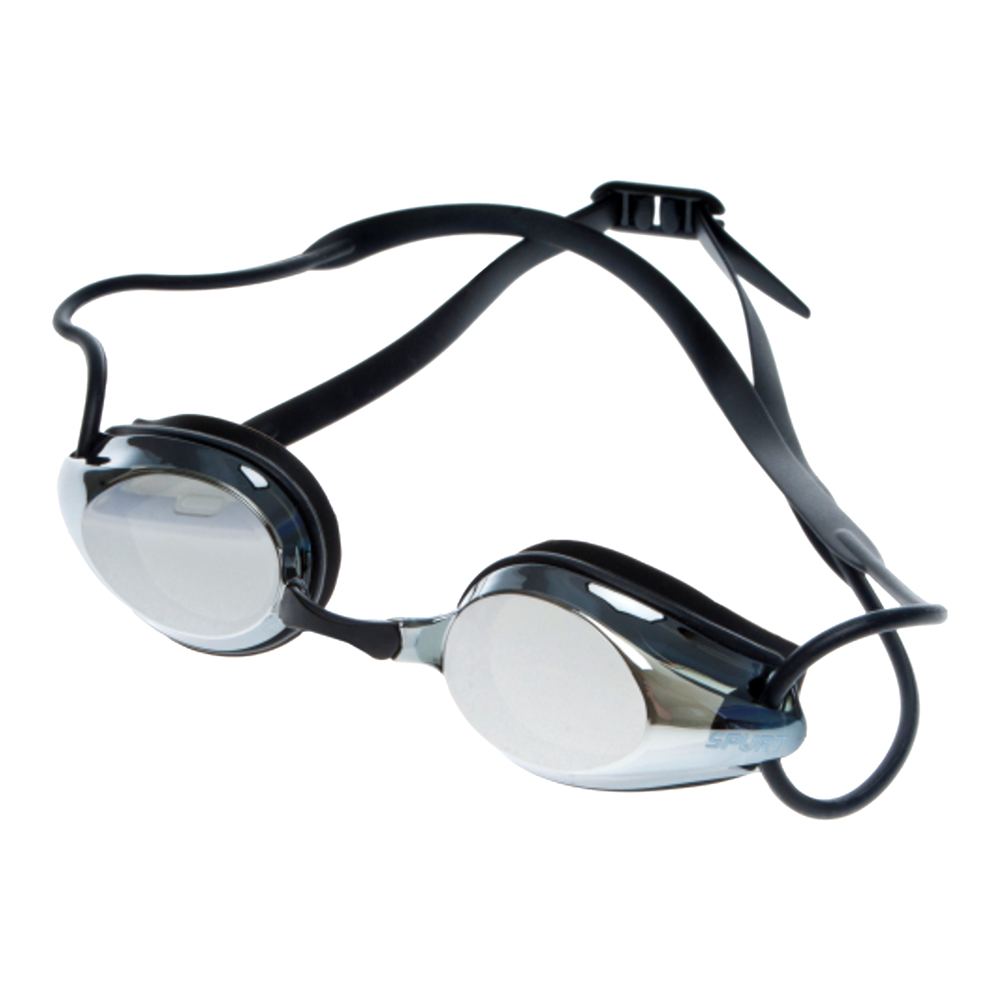 Spurt Intermediate Racer R3 Senior Goggle in Smoke Black with Mirror Silver Lens and Dark Tint