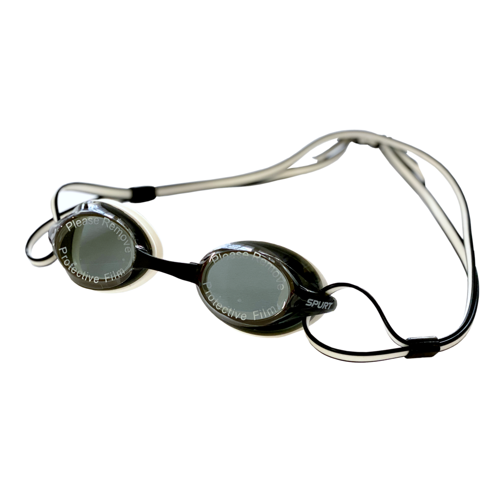 Spurt Tempo R7 Senior Goggle in Black and White with Black Lens and Dark Tint