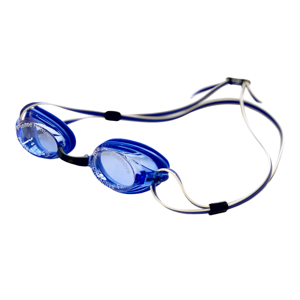 Spurt Tempo R7 Senior Goggle in Blue and White with Blue Lens and Light Tint
