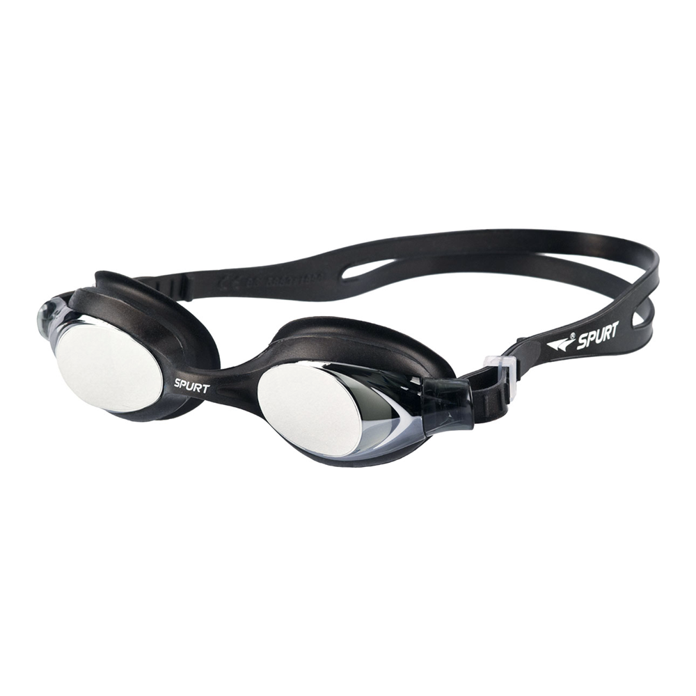 Spurt Comfort Sil 60 Senior Goggle in Black with Mirror Silver Lens and Dark Tint