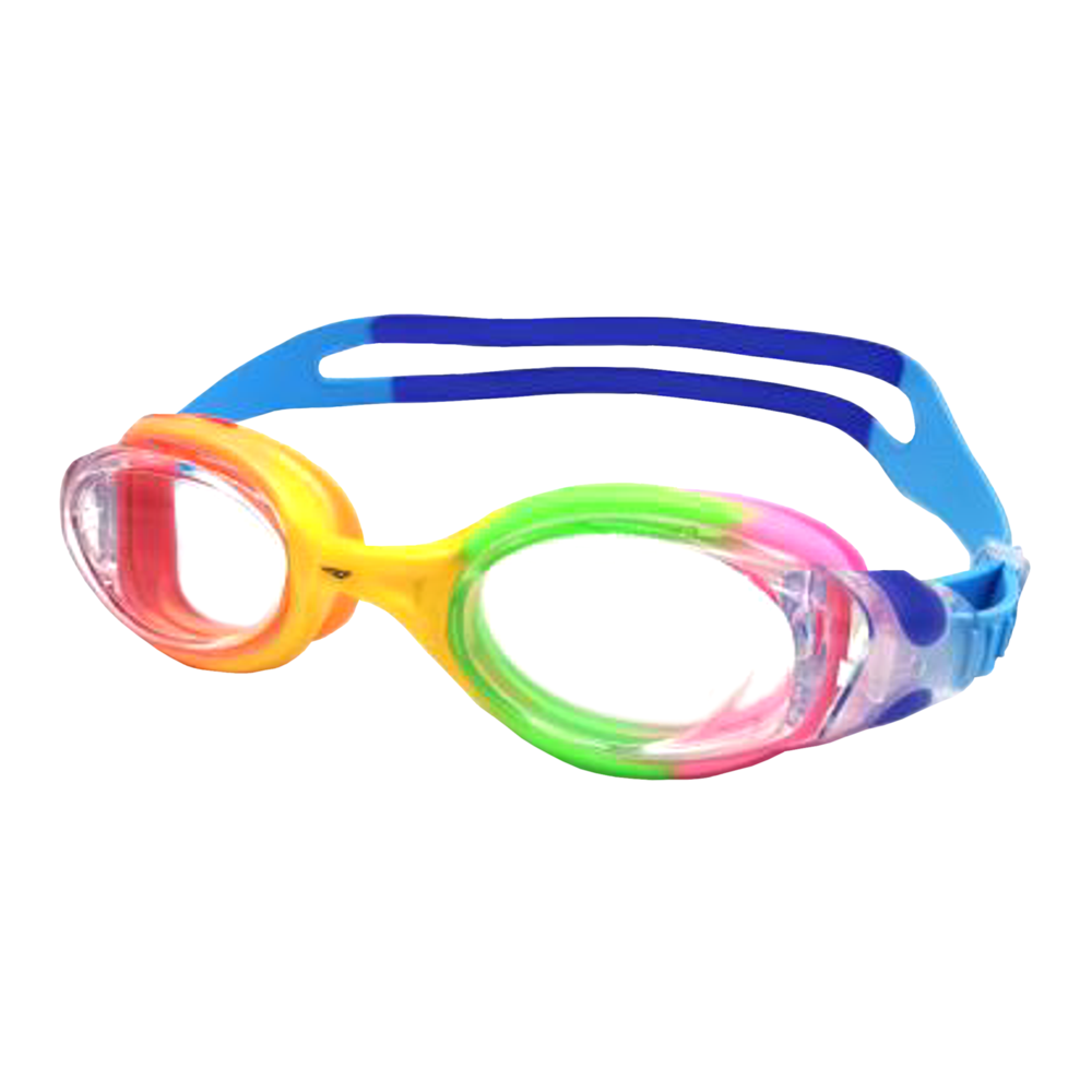 Spurt Jellyfish UCS03 Senior Goggle in Red, Orange, Yellow, Neon Green, Light Pink, Blue Violet and Sky Blue with Clear Lens
