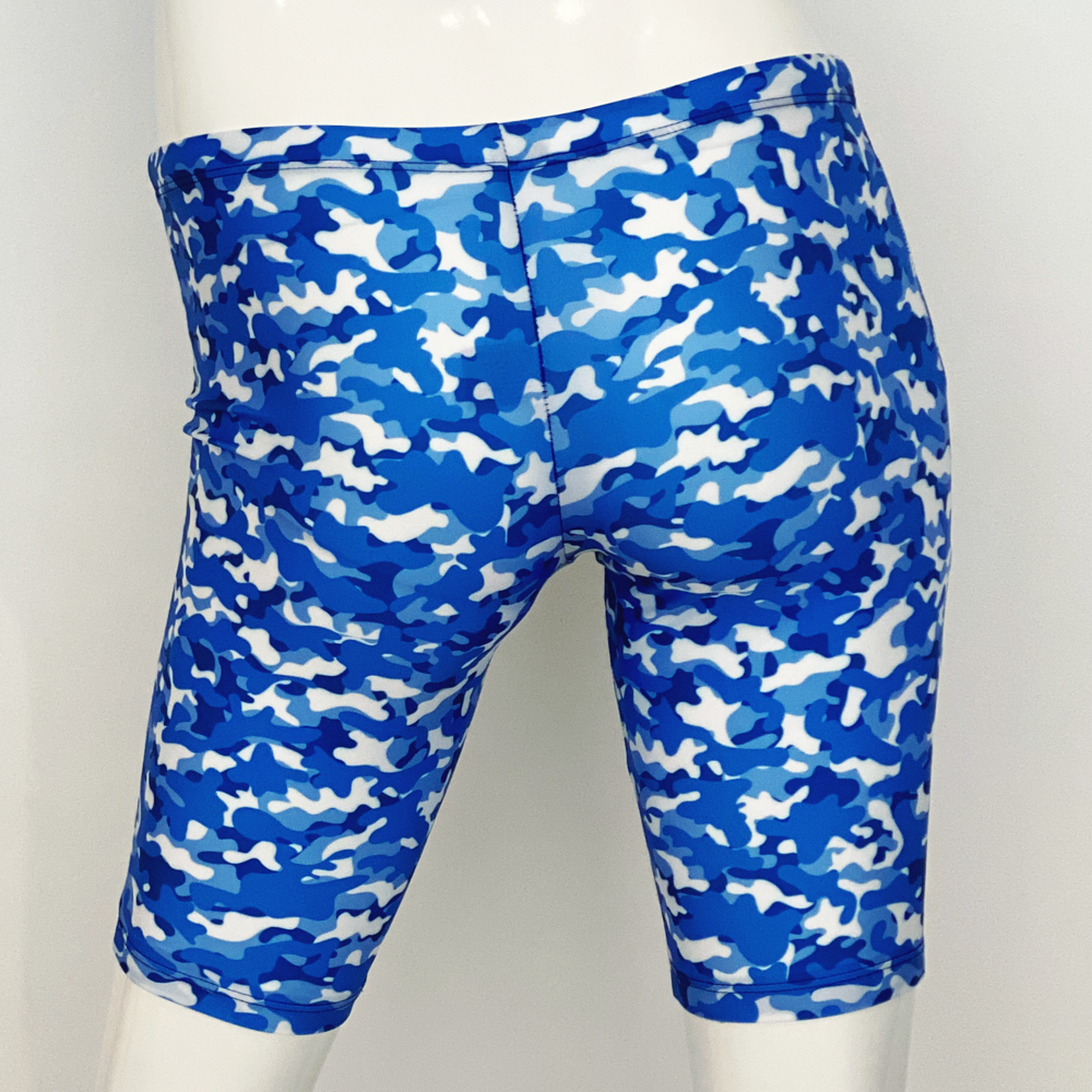 Kikx Extra Life Jammer Swimsuit in Full Print Blue Camo