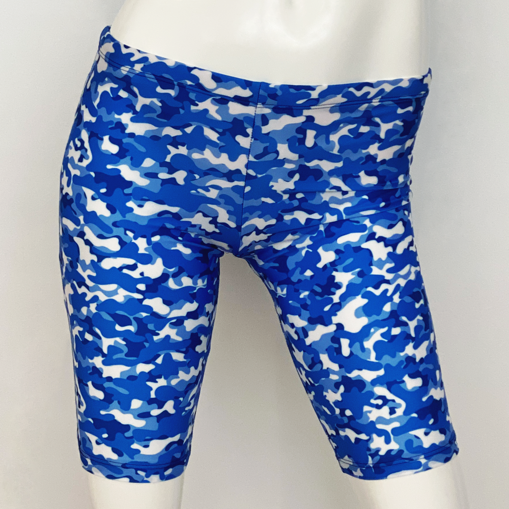 Kikx Extra Life Jammer Swimsuit in Full Print Blue Camo