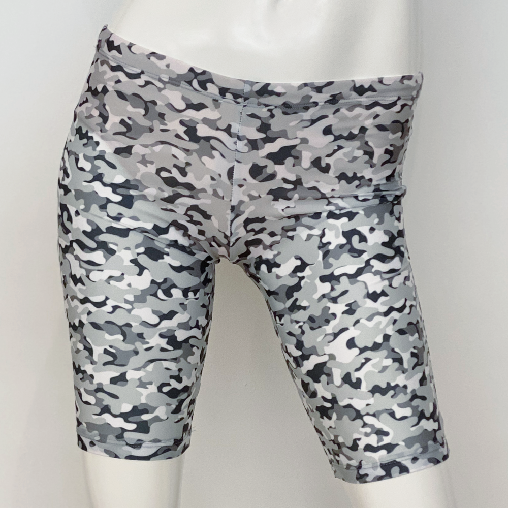 Kikx Extra Life Jammer Swimsuit in Full Print Grey Camo