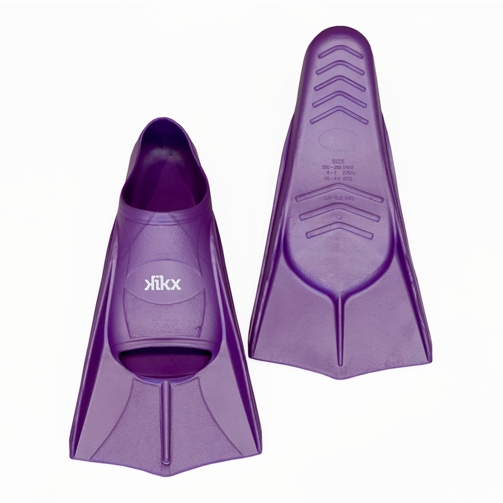 Kikx Short Silicone Training Fin in Metallic Violet