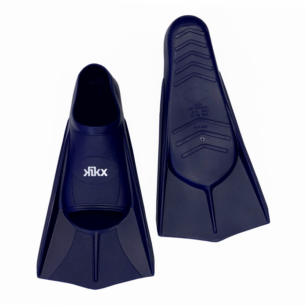 Kikx Short Silicone Training Fin in Dark Navy
