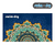 Swim-Dry Large Microfibre Towel Mandala Flower Design in Navy, Aqua and Gold