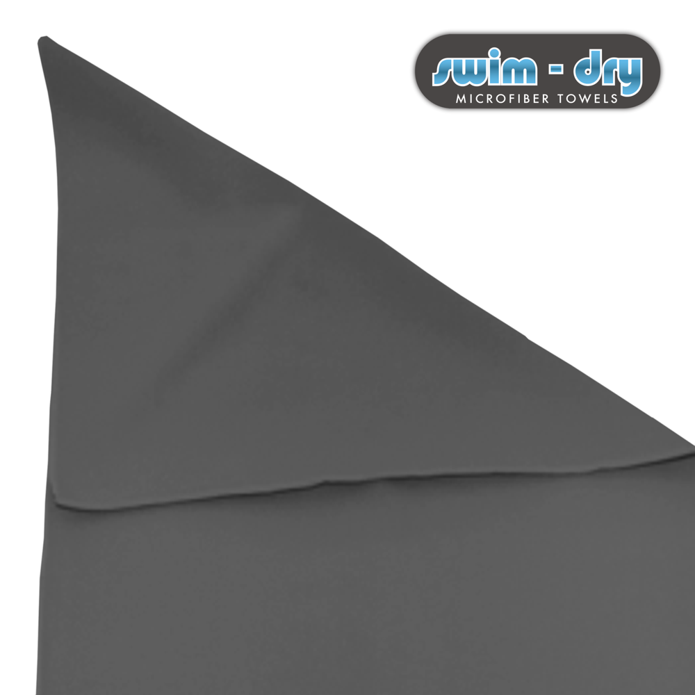 Swim-Dry Small Microfibre Towel in Plain Grey