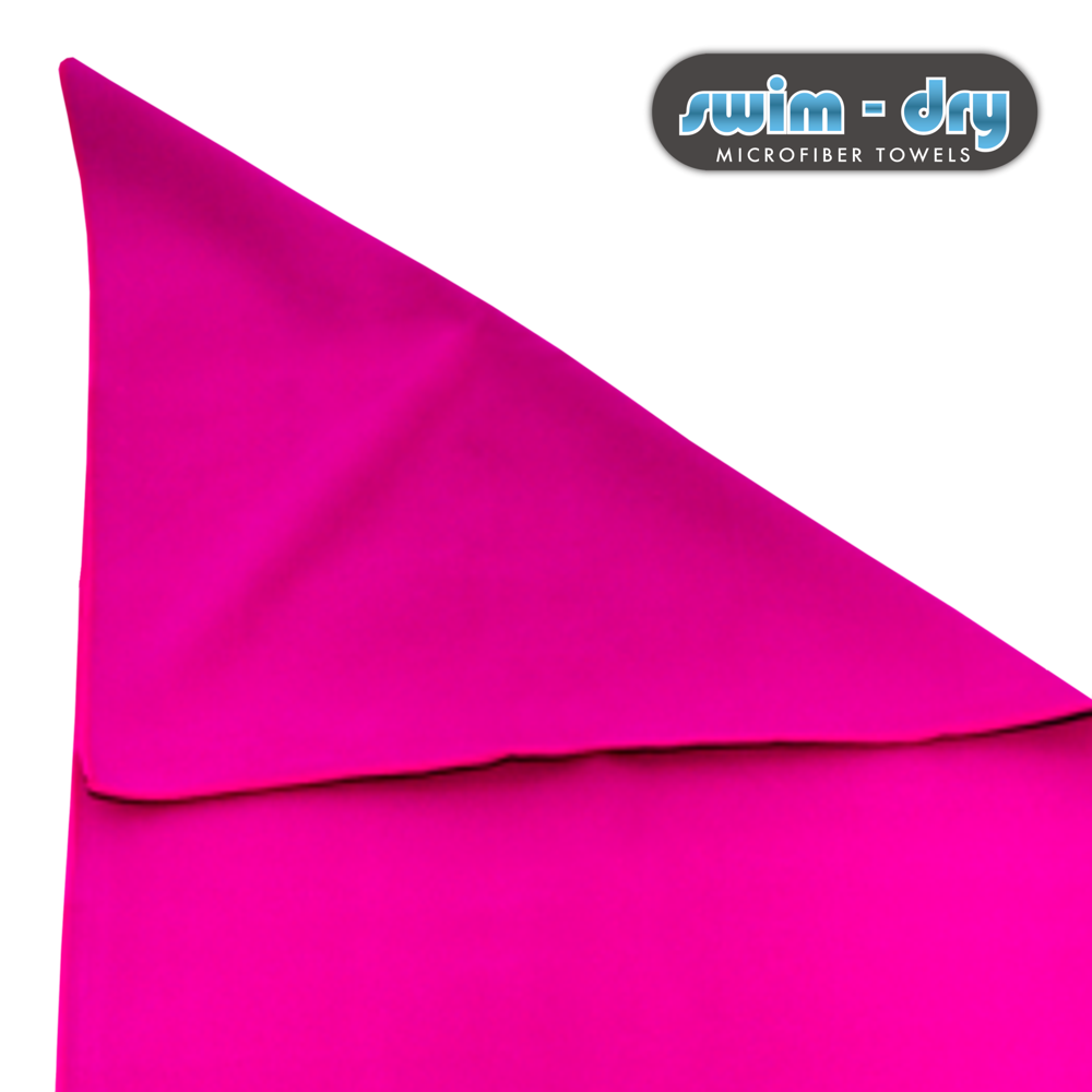 Swim Dry Small Microfibre Towel in Plain Pink Spurt Online