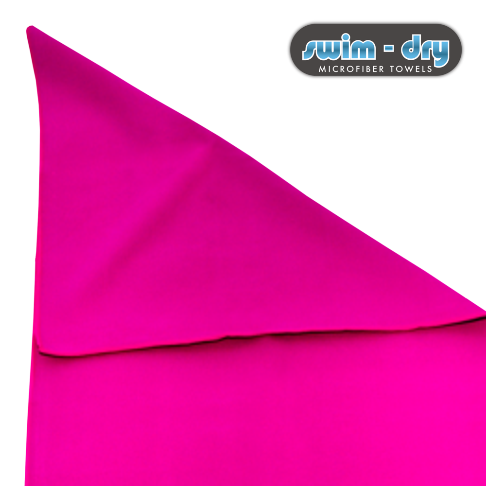 Swim-Dry Small Microfibre Towel in Plain Pink