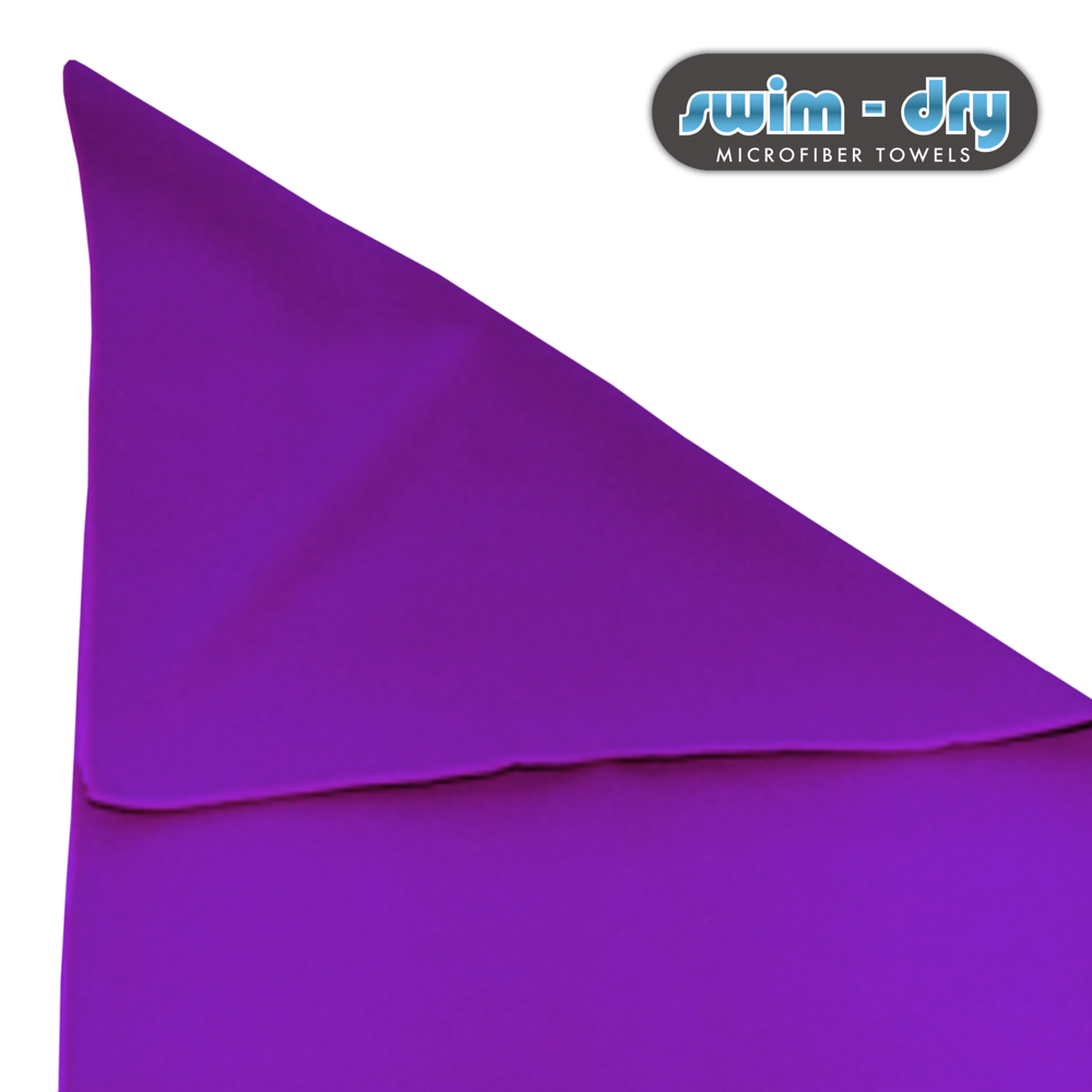 Swim-Dry Small Microfibre Towel in Plain Purple